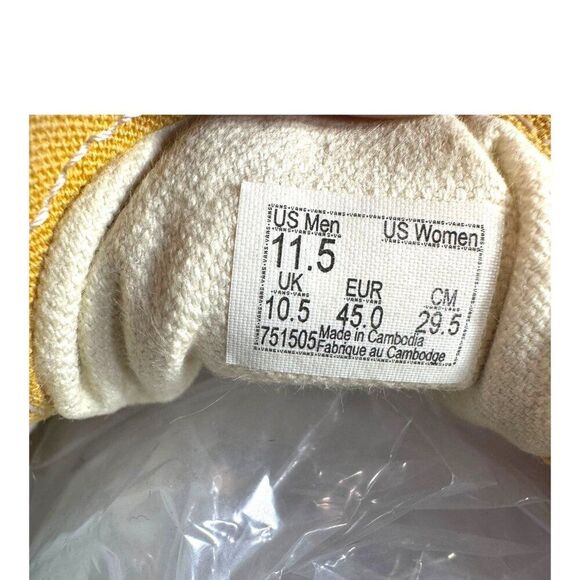 Vans Old School Yellow Suede Canvas Mens Sneakers Sz 11.5 US Trainers Shoes READ - Picture 3 of 16